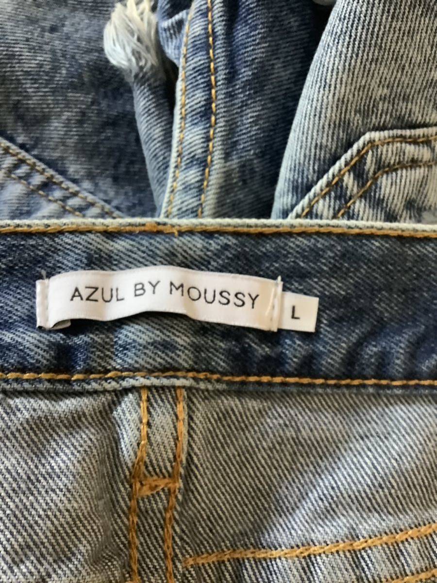 【新品】４０％オフ　ＡＺＵＬ ＢＹ ＭＯＵＳＳＹ　レディース　デニムショートパンツ　Ｌサイズ　コットン１００％