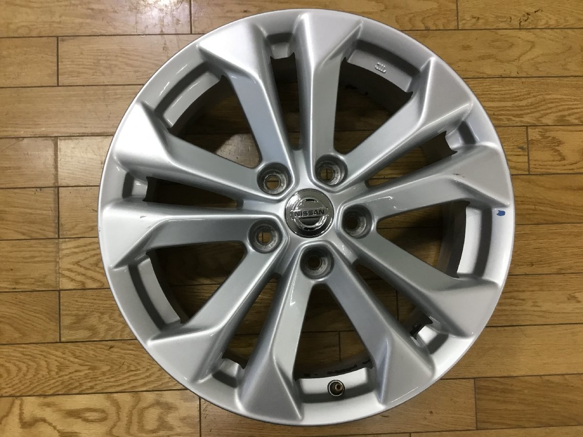 日産 純正 17×7J＋45 PCD114.3 ハブ66 5穴 4本 　　　　　　　　　　 2307274 ラック 石_スポーク部に傷がございます。