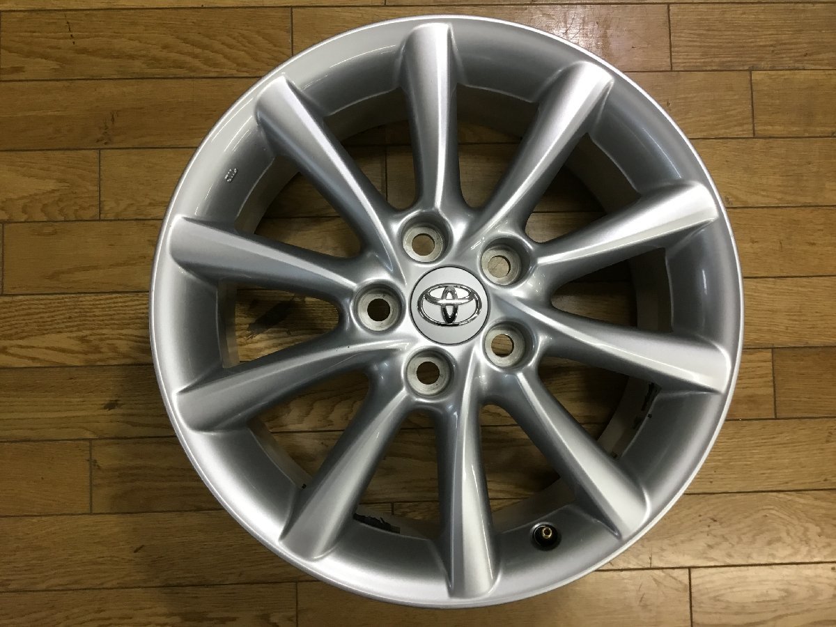 トヨタ 純正 17×7J＋50 PCD114.3 ハブ60 5穴 4本 　　　 2307276 ラック 石_細かな傷がございます。