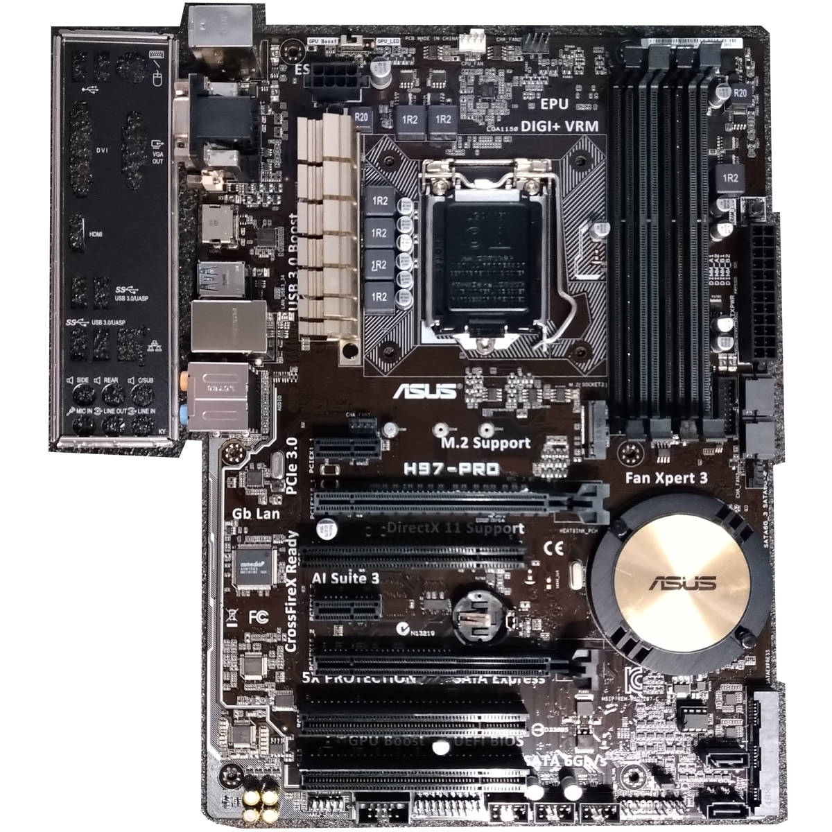 【中古】ASUS H97-PRO LGA1150 + Win10Homeデジタルライセンス_画像1