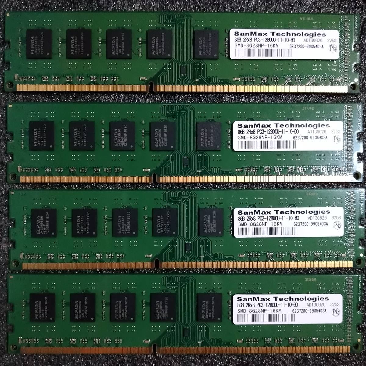 総合福袋 【中古】DDR3メモリ 32GB(8GB4枚組) SanMax SMD-32G28NP-16K