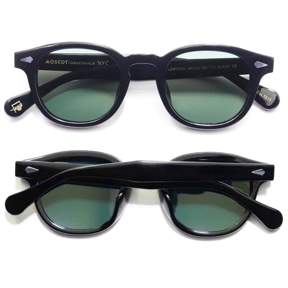 新品未使用☆ MOSCOT モスコット LEMTOSH レムトッシュ ウェリントン眼鏡 メガネ Black ブラック G15サングラス
