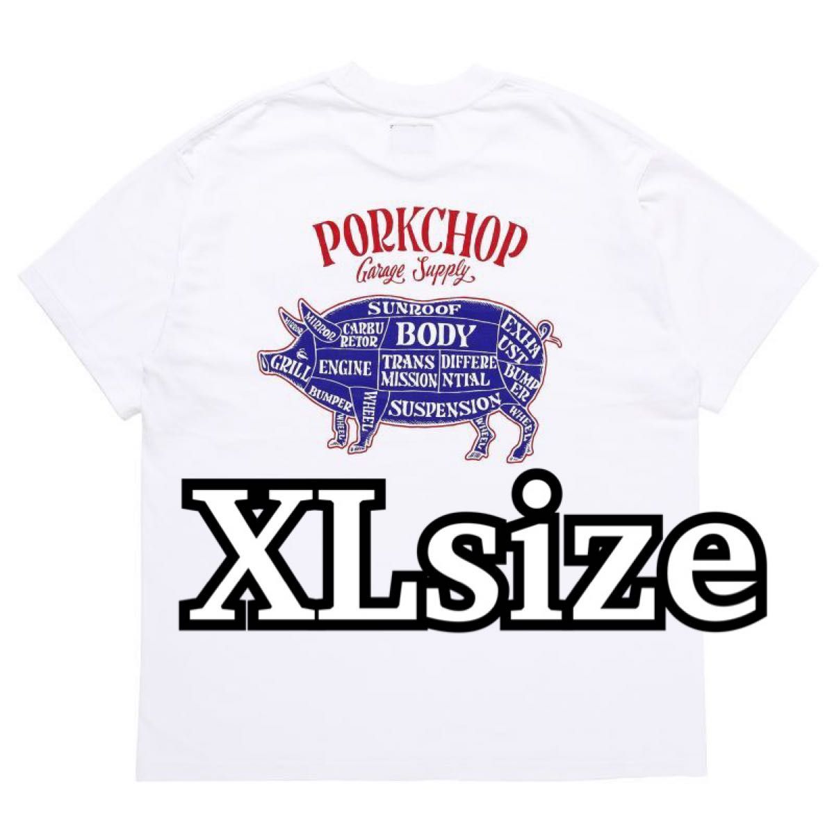 ポークチョップ Tシャツ/PORKCHOP WHITE RB XL Yahoo!フリマ