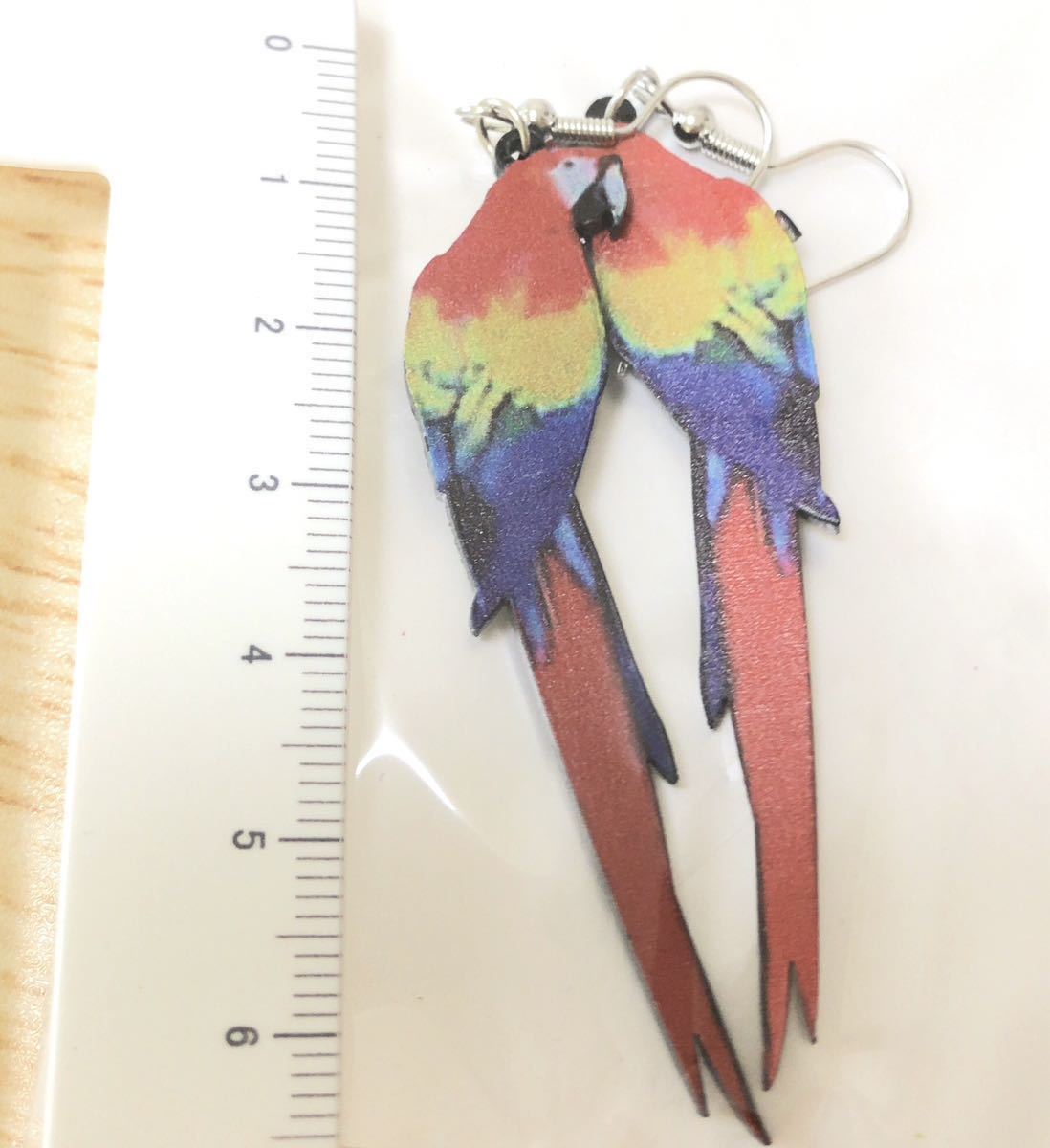 [ new goods ] navy blue go in coin ko parrot earrings goods accessory collection colorful ... light weight bird animal unusual 