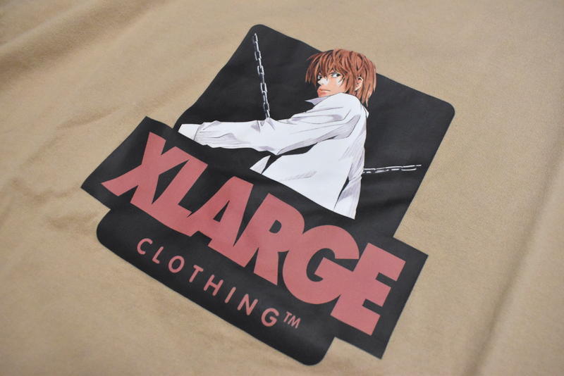 【送料無料】新品 XLARGE × DEATH NOTE 夜神月 Tシャツ L ベージュブラウン デスノート ライト ◆_画像4