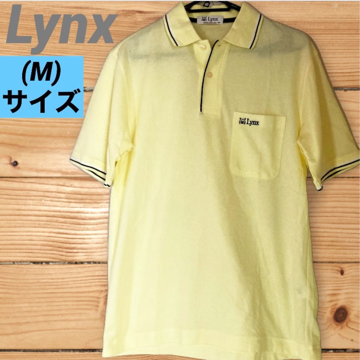 Lynx リンクス　メンズ　トップス　ポロシャツ　イエロー　Mサイズ