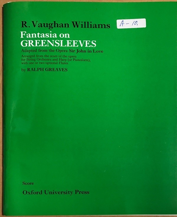 ヴォーン=ウィリアムズ グリーンスリーヴスによる幻想曲(弦楽合奏,ハープ,2フルート) 輸入楽譜 VAUGHAN-WILLIAMS Fantasia on Greensleeves_画像1