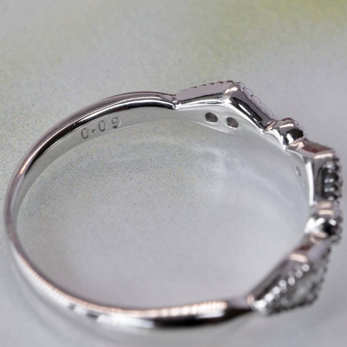 Yahoo!オークション - K18 WG ローズカット ダイヤモンド 0.09ct リ...