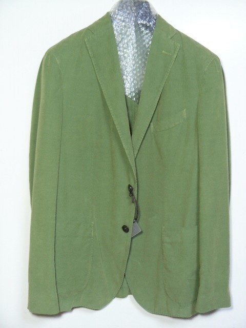 size:50R◆BOGLIOLI◆K.JACKET◆春夏◆緑色系 薄手 サマーコーデュロイ◆100%cotton◆ボリオリ K.ジャケット◆made in italy_画像2