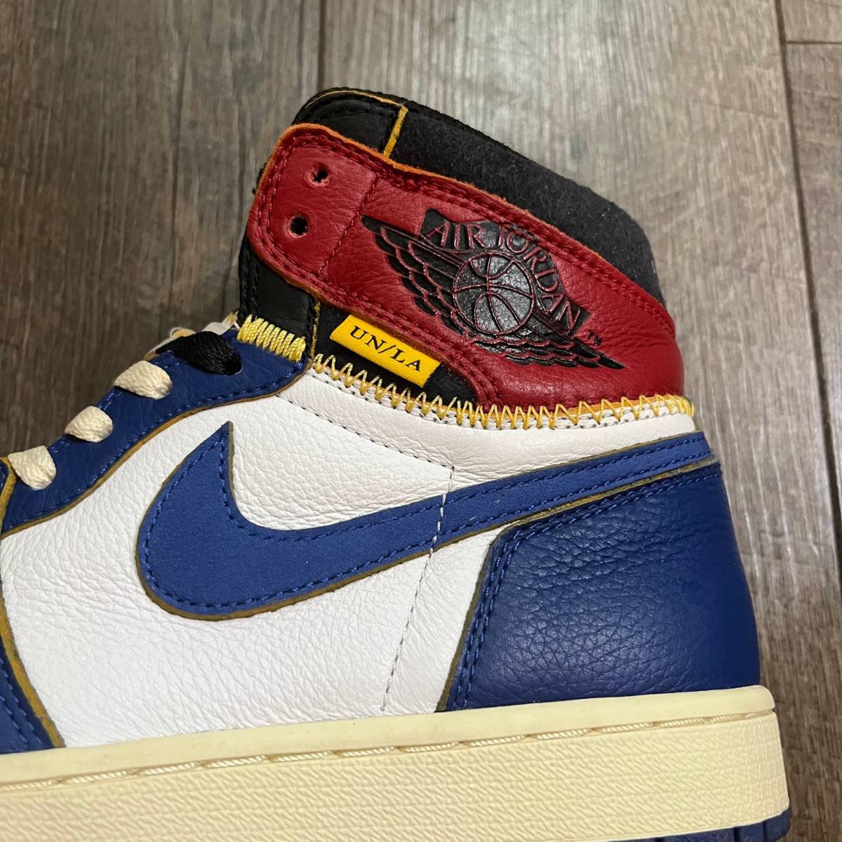 美品 国内正規 ● UNION × NIKE AIR JORDAN 1 RETRO HIGH OG NRG BLUE ユニオン ジョーダン1 スニーカー BV1300-146 27cm_画像9