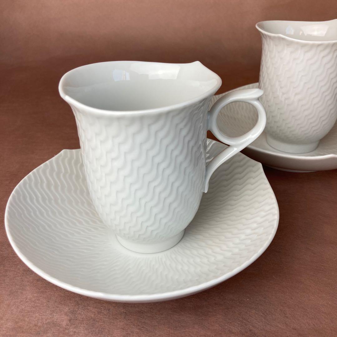 Meissen マイセン 波の戯れ コーヒーカップ &ソーサー 2客セット