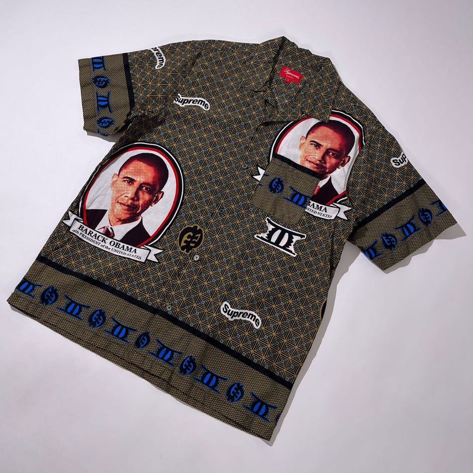 2017ss SUPREME OBAMA SHIRT GREEN Lサイズ シュプリーム オバマ