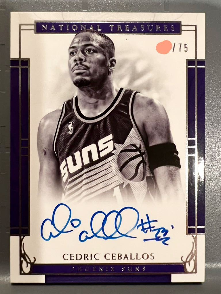 最高級直書/75枚限定 激レア選手 Auto 16 Panini 国宝 Cedric Ceballos セドリック・セバロス NBA バスケ Suns All-star 1992 Dunk王