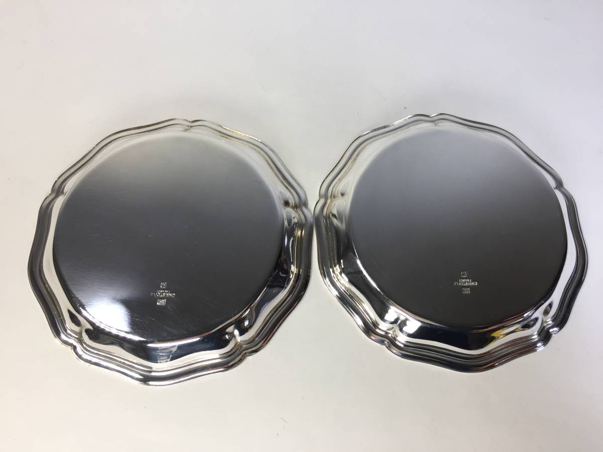 パケ無料】美品 Christofle クリストフル コースター 2枚セット パケ無料】美品 Christofle クリストフル コースター 2枚セット