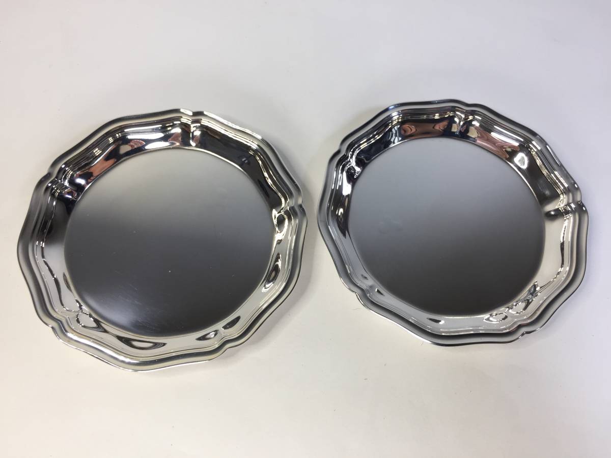 パケ無料】美品 Christofle クリストフル コースター 2枚セット パケ無料】美品 Christofle クリストフル コースター 2枚セット