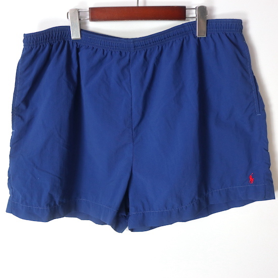 新しい到着 by Polo USA製 90s Ralph 90年代 L)ブルー ショートパンツ(メンズ ナイロン ラルフローレン Lauren ショートパンツ、半ズボン 新しい到着 by Polo USA製 90s Ralph 90年代 L)ブルー ショートパンツ(メンズ ナイロン ラルフローレン Lauren ショートパンツ、半ズボン
