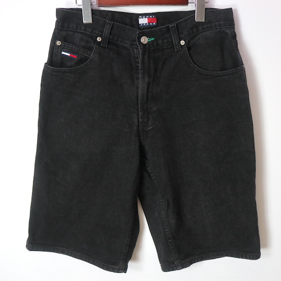 新品登場 トミーヒルフィガー JEANS TOMMY 90s00s ブラック W31)黒 ショートパンツ(メンズ ペインター デニム ボトムス 新品登場 トミーヒルフィガー JEANS TOMMY 90s00s ブラック W31)黒 ショートパンツ(メンズ ペインター デニム ボトムス