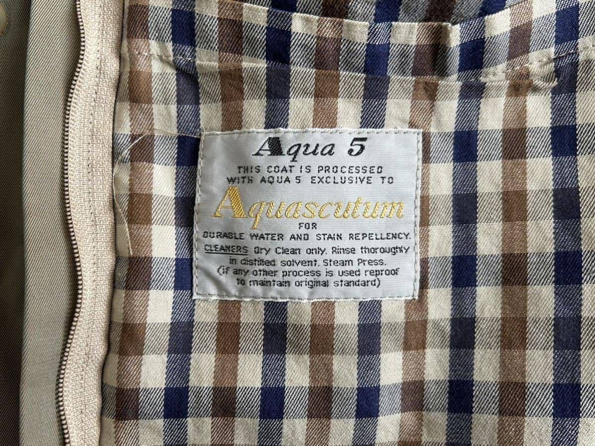 Aquascutum vintage ステンカラー バルマカーン コート メンズ 36 英国製 ウールライナー England アクアスキュータム _画像6