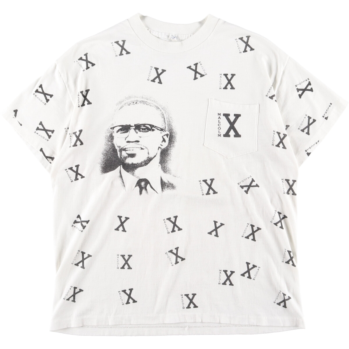 古着 90年代 MALCOLM X マルコムX 偉人Tシャツ メンズM ヴィンテージ /evb001994_画像2