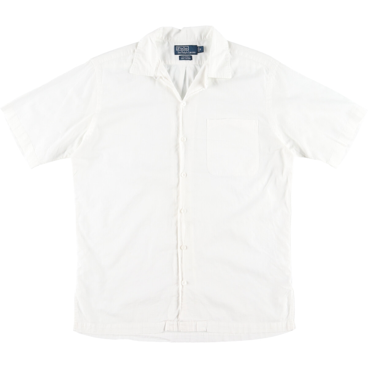 古着 90年代 ラルフローレン POLO by Ralph Lauren CALDWELL 半袖 オープンカラー コットンシャツ ボックスシャツ メンズM /evb000861