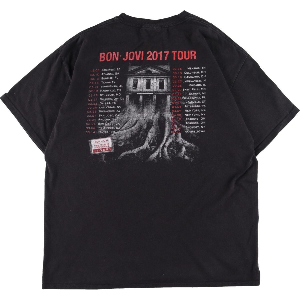 古着 BON JOVI ボンジョヴィ 両面プリント バンドTシャツ バンT メンズXXL /eaa340822_画像2