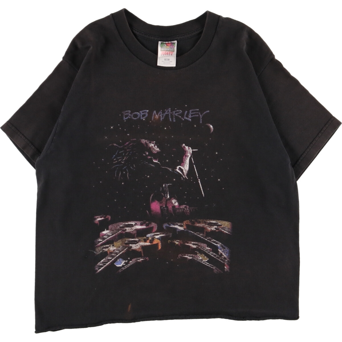 古着 00年代 フルーツオブザルーム FRUIT OF THE LOOM 両面プリント BOB MARLEY ボブマーリー バンドTシャツ バンT メンズM /eaa350676_画像1