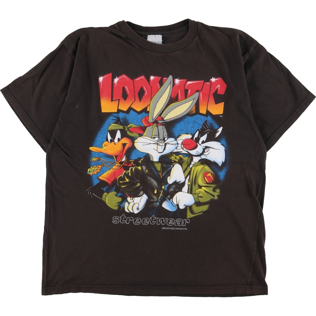 古着 90年代 LOONEY TUNES ルーニーテューンズ キャラクタープリントTシャツ メンズM ヴィンテージ /eaa350664_画像1