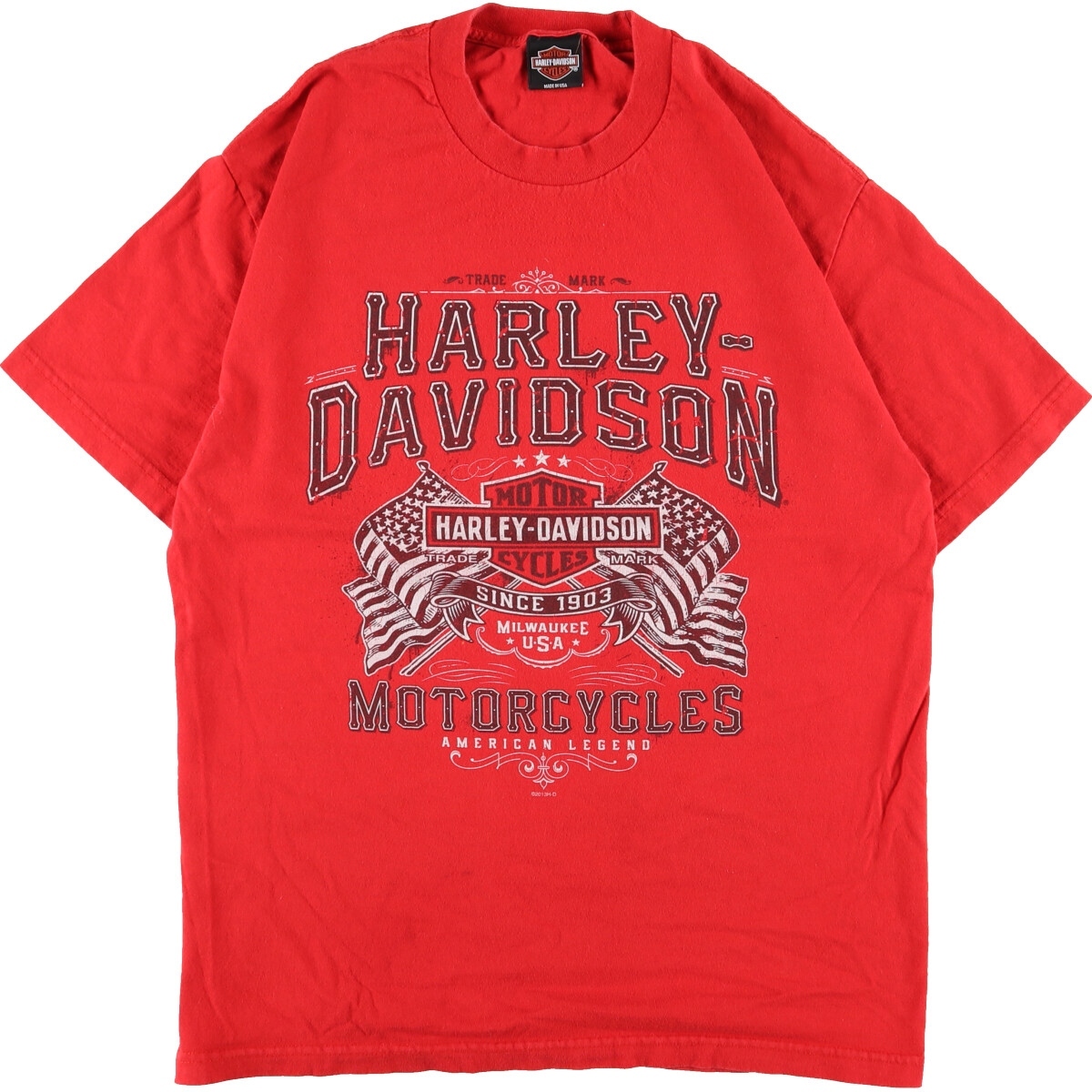 古着 ハーレーダビッドソン Harley-Davidson 両面プリント モーターサイクル バイクTシャツ USA製 メンズM /eaa352864