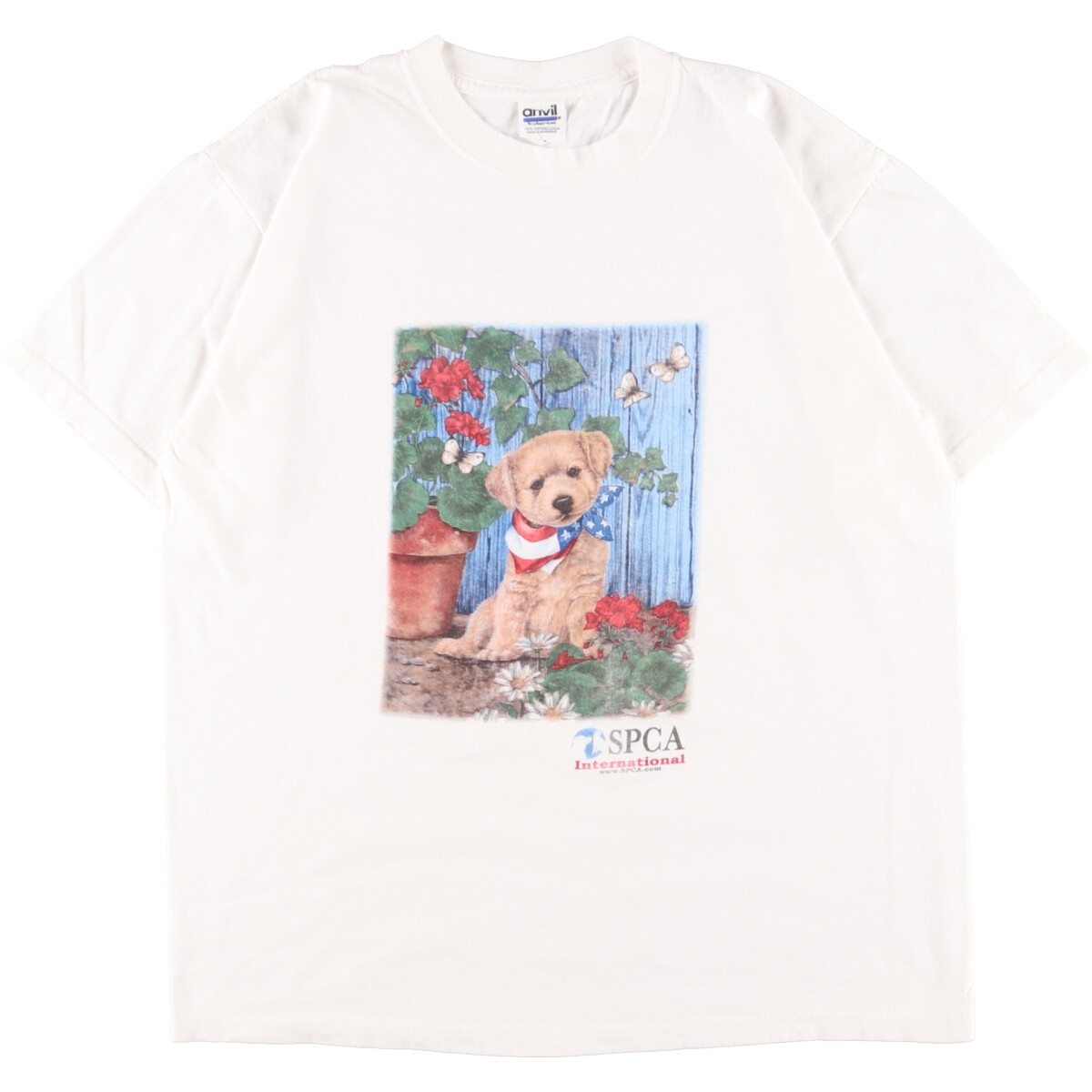 古着 アンビル anvil 犬柄 アニマルプリントTシャツ メンズL /eaa352961