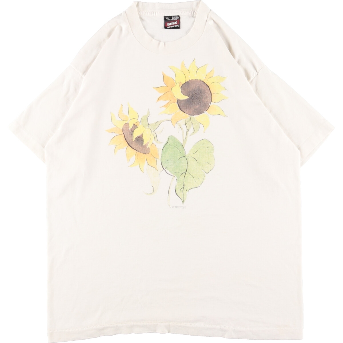 人気新品入荷 USA製 プリントTシャツ ひまわり柄 ROOM THE OF FRUIT