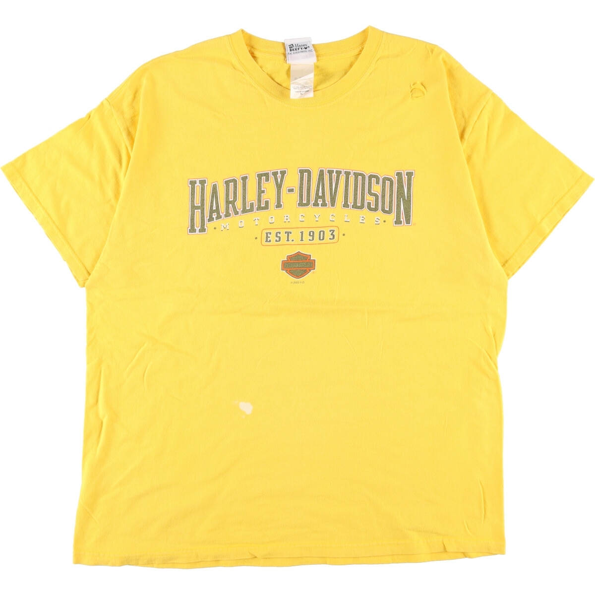 古着 ヘインズ Hanes Harley-Davidson ハーレーダビッドソン 両面プリント モーターサイクル バイクTシャツ USA製 メンズXL /eaa332327_画像1