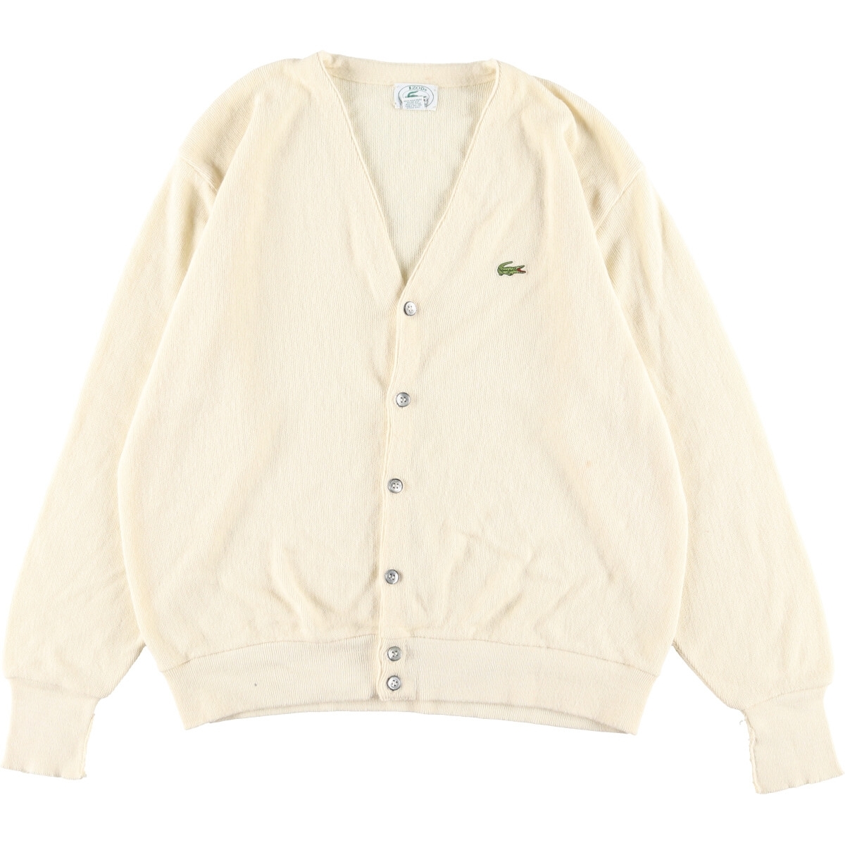 古着 80年代 ラコステ LACOSTE IZOD アクリルニットカーディガン USA製 メンズXL ヴィンテージ /eaa352766_画像1