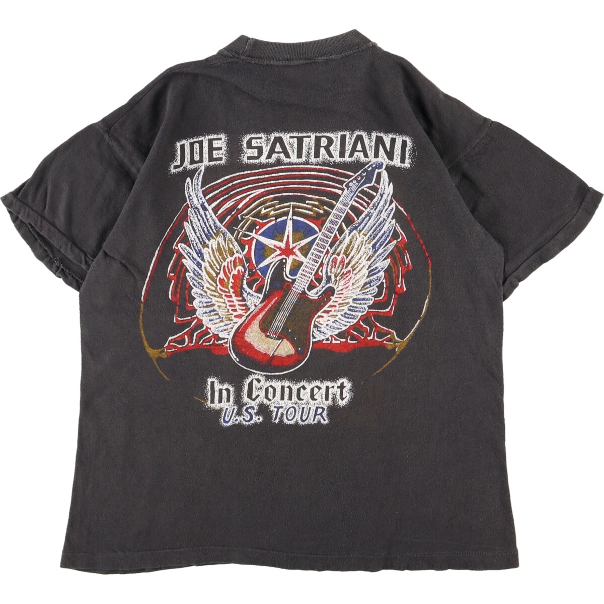 古着 パラマウント PARAMOUNT JOE SATRIANI ジョーサトリアーニ In concert U.S. TOUR バンドTシャツ バンT メンズM /eaa354596_画像2