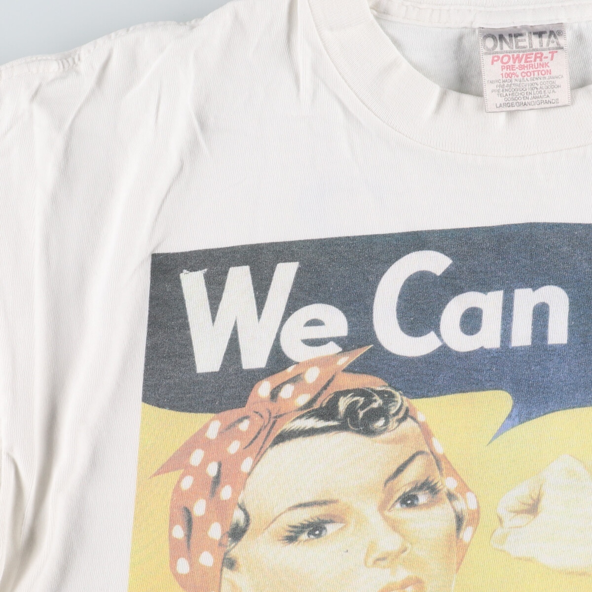 古着 90年代 オニータ ONEITA WE CAN DO IT! アートTシャツ USA製 メンズL ヴィンテージ /eaa356084の画像5