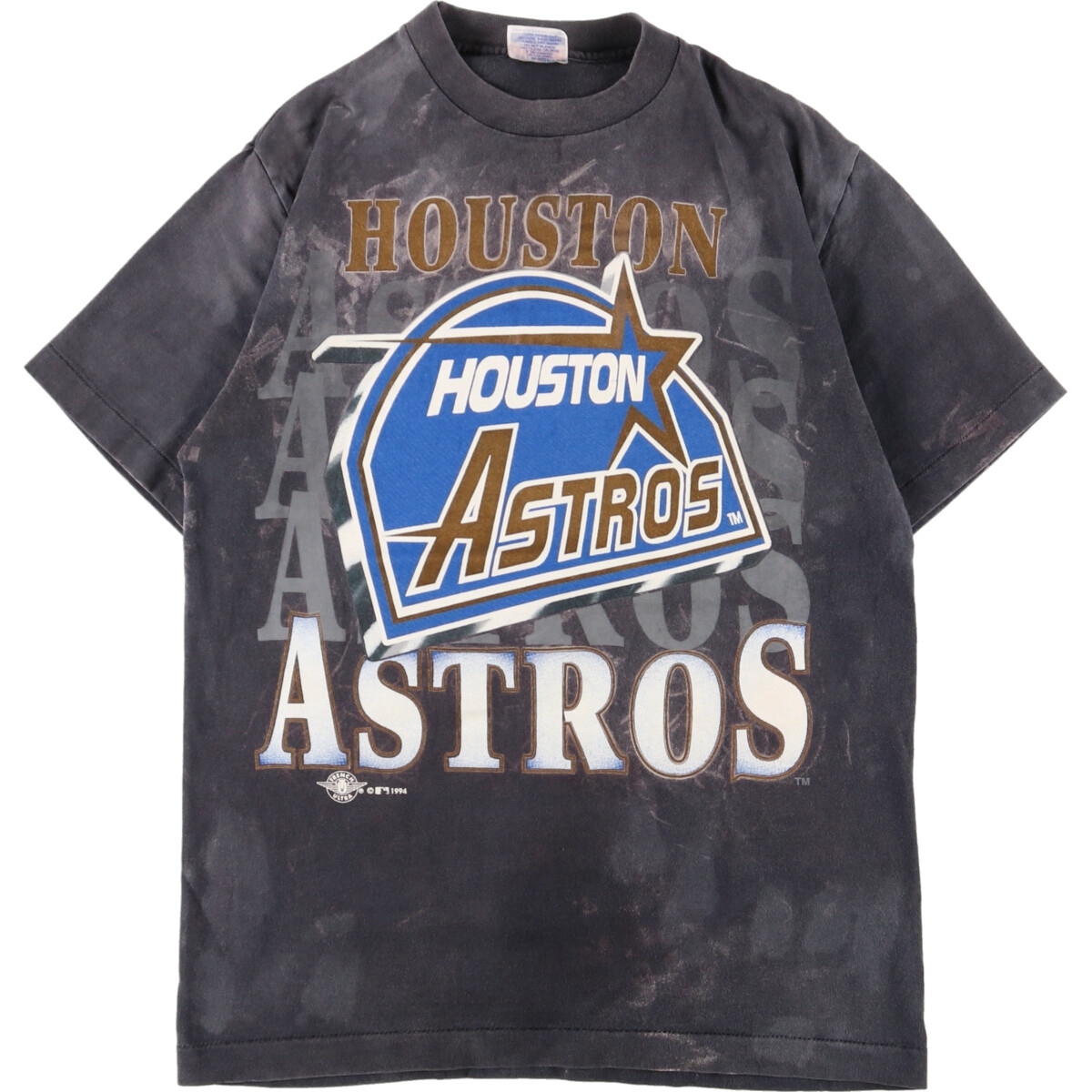 古着 90年代 TRENCH MLB HOUSTON ASTROS ヒューストン アストロズ スポーツプリントTシャツ USA製 メンズS ヴィンテージ /eaa358086_画像1