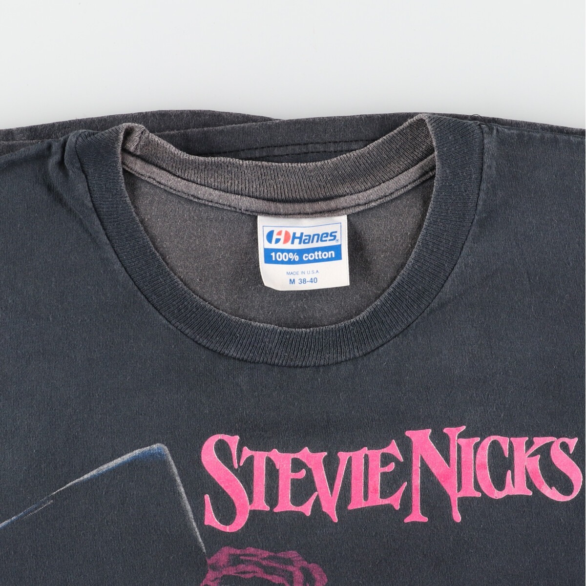 古着 80年代 ヘインズ STEVIE NICKS スティーヴィーニックス 両面プリント カットオフ バンドTシャツ バンT USA製 メンズS /eaa355389_画像3