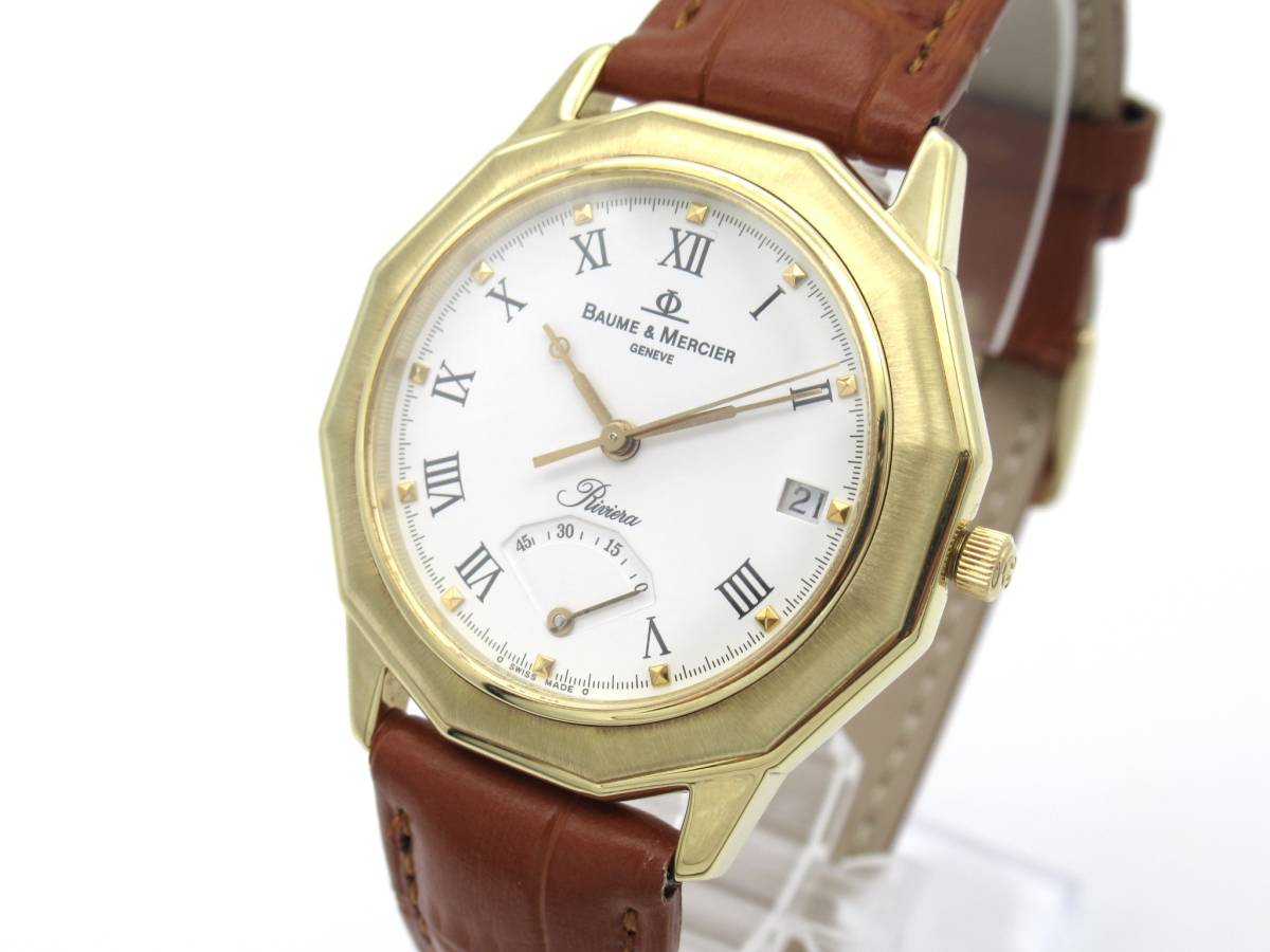 専門店では K18 MV045137 リビエラ BAUME&MERCIER 499本限定モデル 金