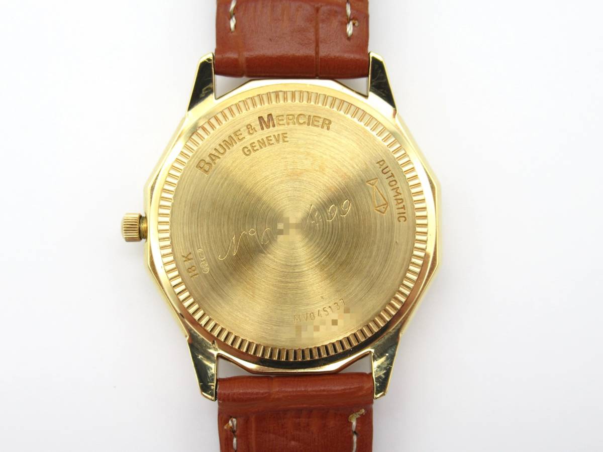専門店では K18 MV045137 リビエラ BAUME&MERCIER 499本限定モデル 金