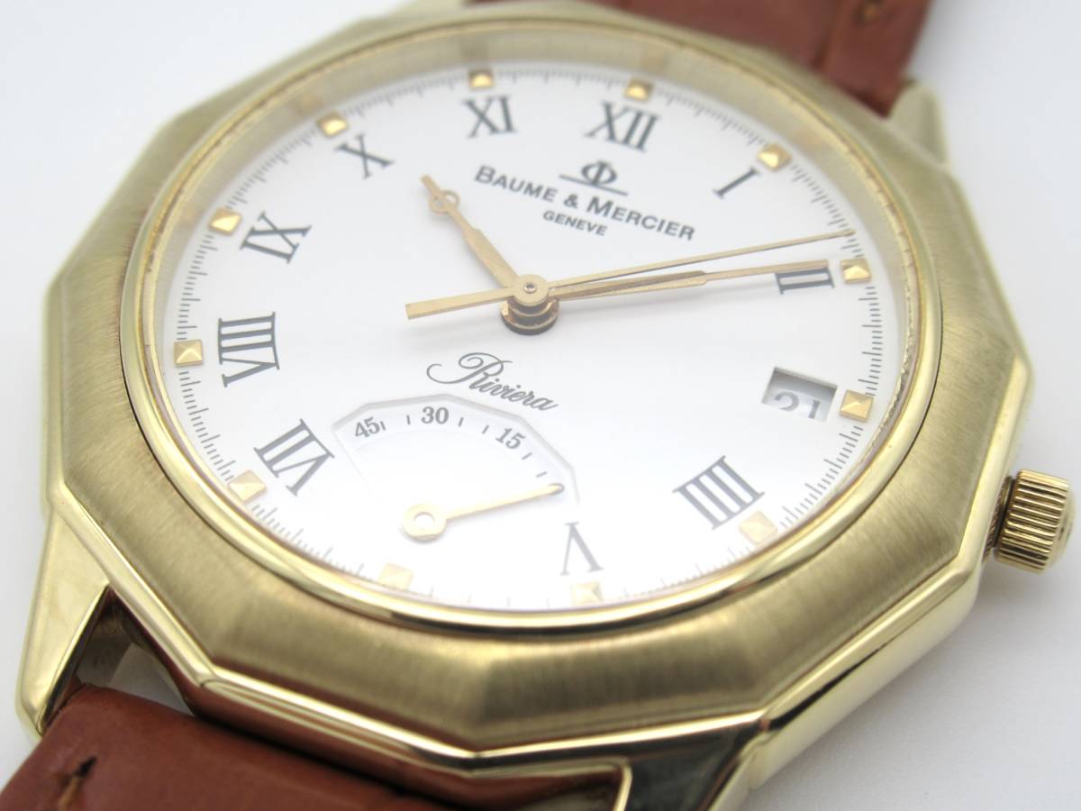 専門店では K18 MV045137 リビエラ BAUME&MERCIER 499本限定モデル 金