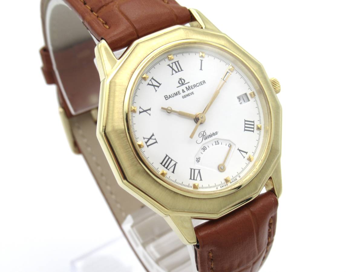 専門店では K18 MV045137 リビエラ BAUME&MERCIER 499本限定モデル 金