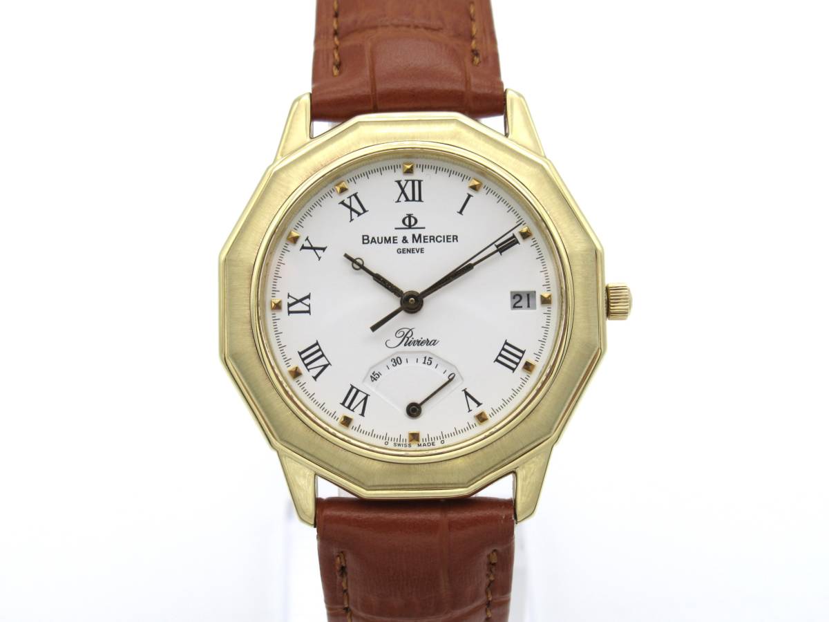 専門店では K18 MV045137 リビエラ BAUME&MERCIER 499本限定モデル 金