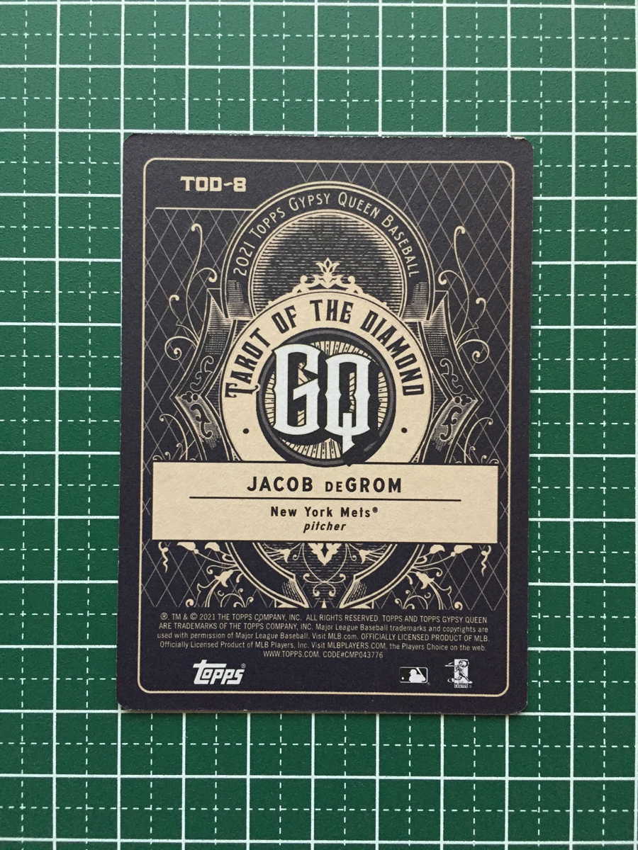 ★TOPPS MLB 2021 GYPSY QUEEN #TOD-8 JACOB DEGROM［NEW YORK METS］インサートカード「TAROT OF THE DIAMOND」★_画像2