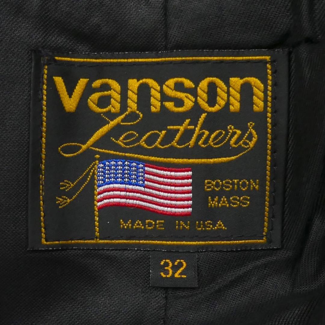 即決★アメリカ製 VANSON★W32 レザーパンツ バンソン メンズ 黒 本革 ライダースパンツ 本皮 パンクロック USA ツーリング