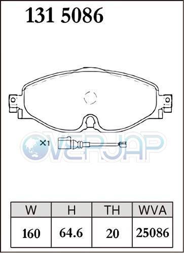 M1315086 / 1355009 DIXCEL Mタイプ ブレーキパッド 1台分セット VOLKSWAGEN(フォルクスワーゲン) PASSAT(B8) 3CCZE 2015/7～ 1.4 TSI_画像2