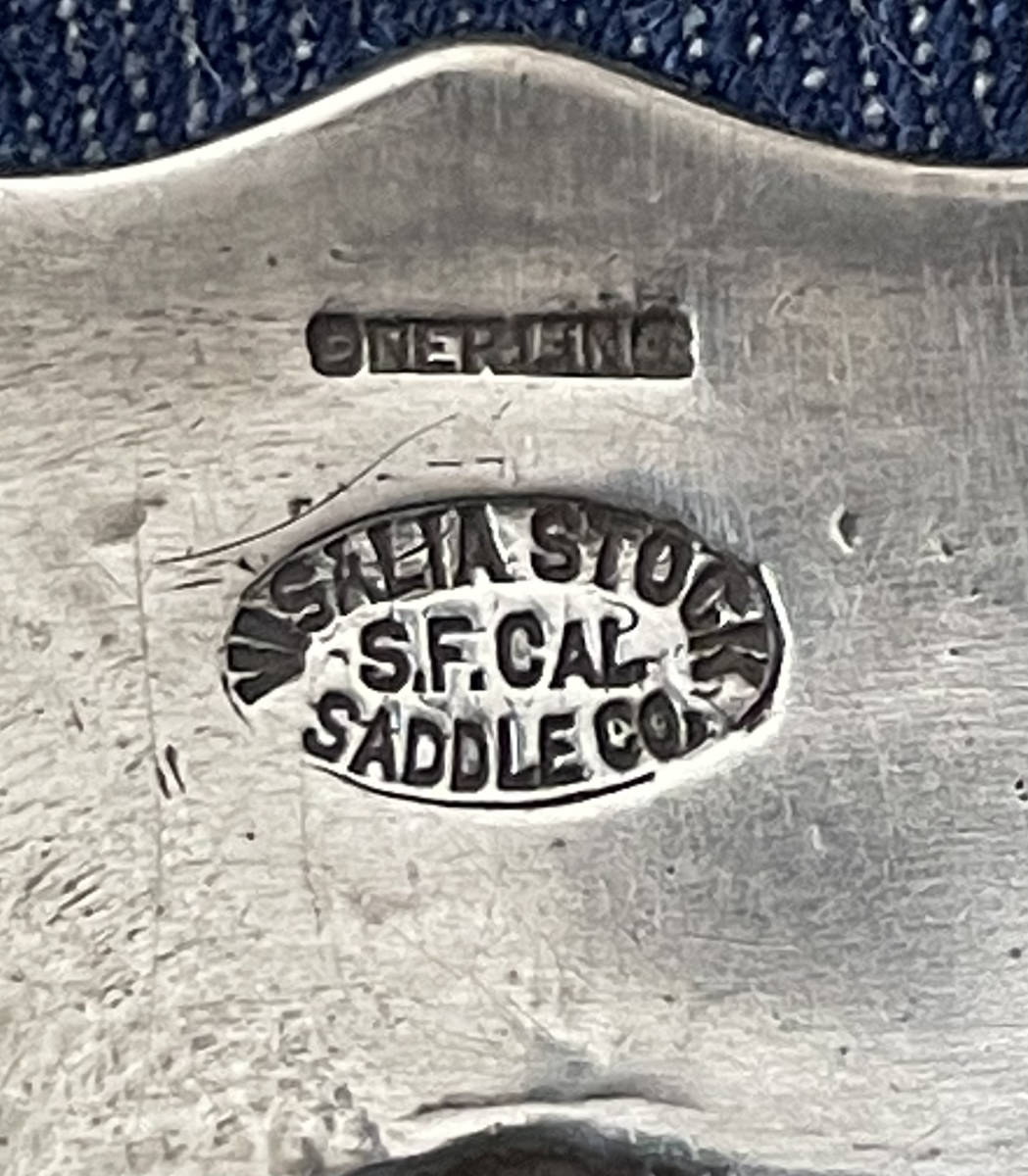 Visalia Stock Saddle Co. S.F CAL Sterling+Gold Trophy Buckle　ヴィンテージ　アンティーク　Vintage Antique _画像6