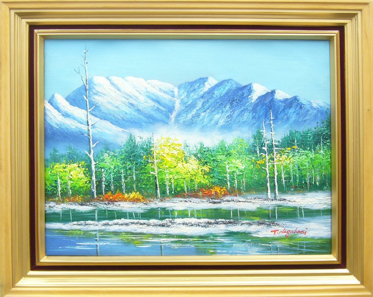 肉質油絵 横 F6 赤富士 額装仕上げ品 肉質油絵 横 F6 赤富士 額装仕上げ品