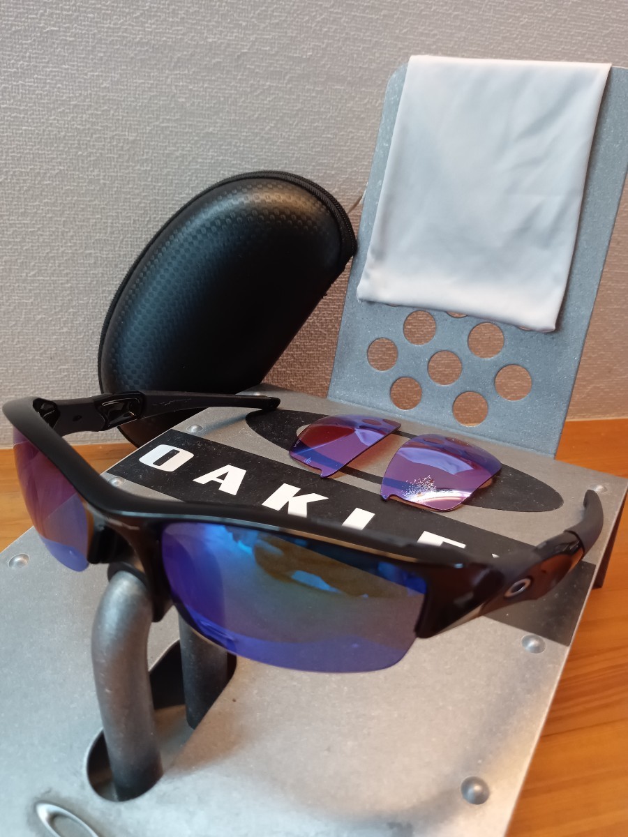 【偏光♪黒＆青♪】プリズムゴルフおまけ/アジアンフィット/フラックジャケット/オークリー/oakley/flak jacket/検　釣り　ランニング