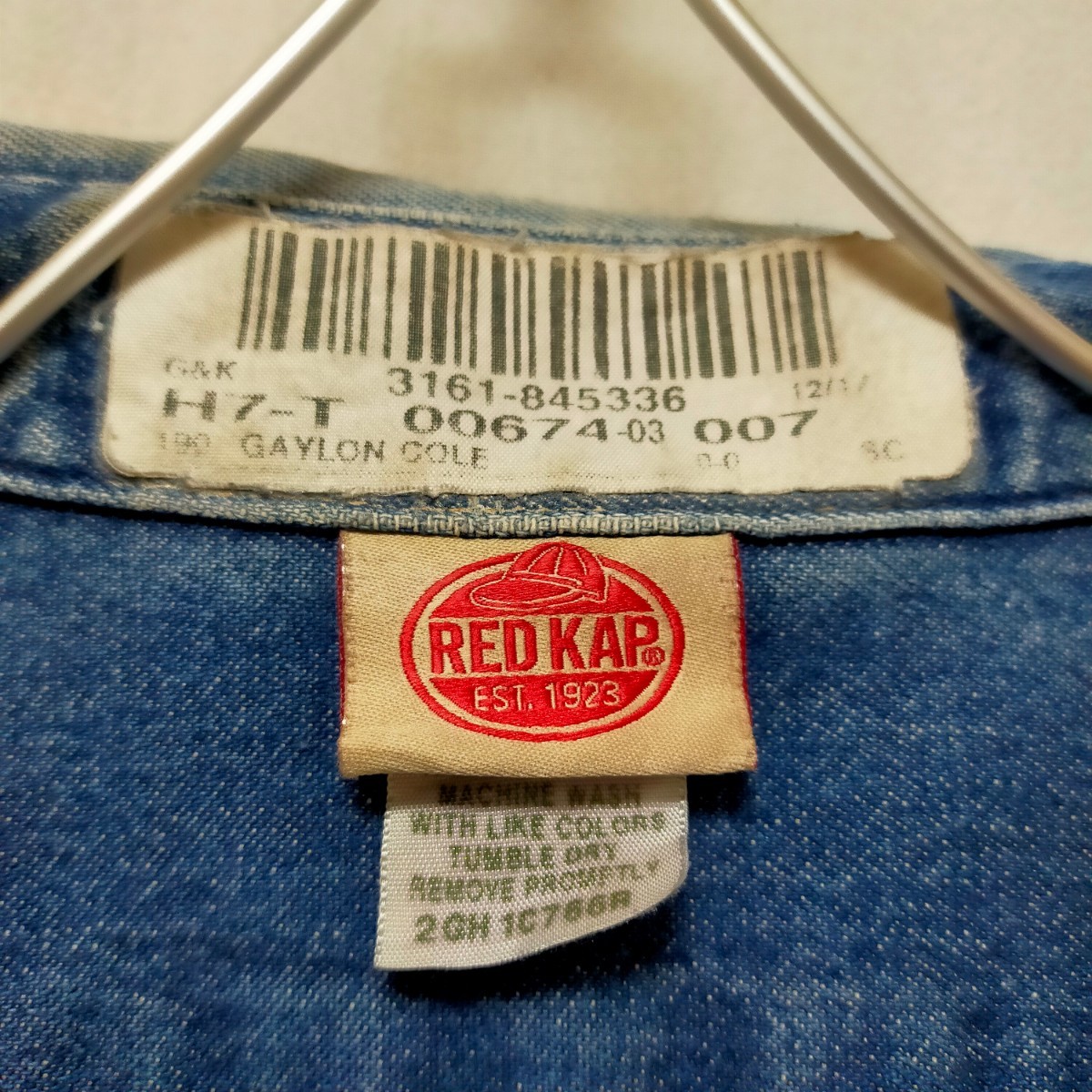古着 レッドキャップ 長袖デニムシャツ ワークシャツ 古着 レッドキャップ 長袖デニムシャツ ワークシャツ