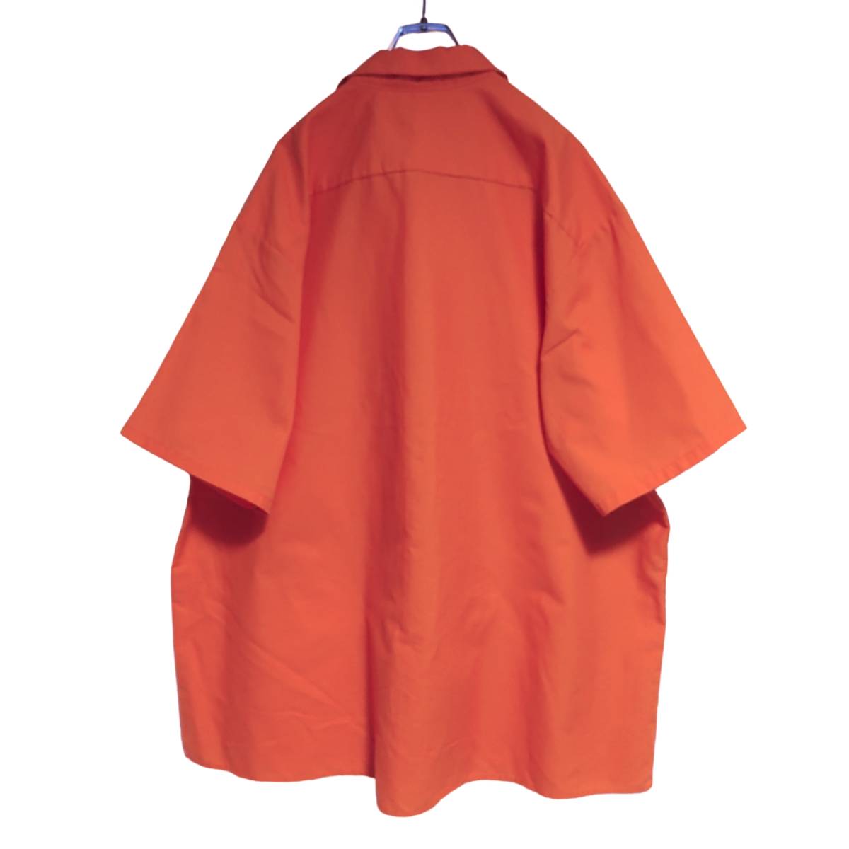 RED KAP レッドキャップ 半袖ワークシャツ size 3XL オーバーサイズ オレンジ ゆうパケットポスト可 古着 洗濯 プレス済 418_画像2