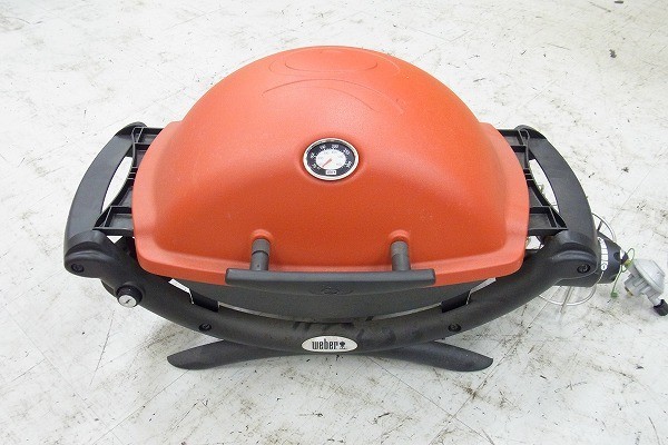 W123-J21-16 WEBER ウェーバー Q1250 RED ガスグリル キャンプ用品 現状品⑧＠